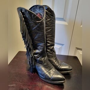 *AS IS* Vintage 1980's Zodiac Western Fringe Boots